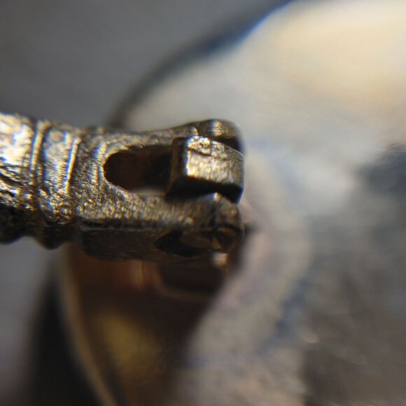 Oval Mother Pearl Scarf Clip Pony Tail  Hair Cover Vintage Secure Hinge Closure - Picture 11 of 16